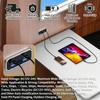 USB Outlet Car Charging 4 Ports Double PD QC3.0 Voltmeter Wall Mount Accessories Simple Installs for 12V 24V Cars Trucks