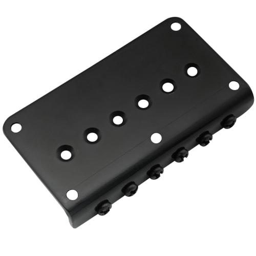 Musiclily Pro 10.5mm Modern Style Hardtail Fixed Bridge for Strat/Telecaster Electric Guitars, Black