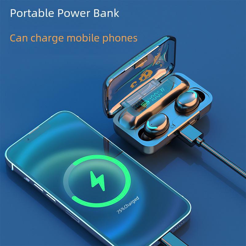 F9 Smiley Face TWS Bluetooth Headset - M10 Model, Long Battery Life & High Power