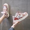Damen Frühling Neue All-Match Lässige Mode Sneaker Damen mit dicker Sohle Weiße Schuhe