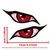 Car Sticker 3D Glossy Red Anime Eye Car Sticker - For Rearview Side Mirror, Eye-catching Character Eye Design Decal