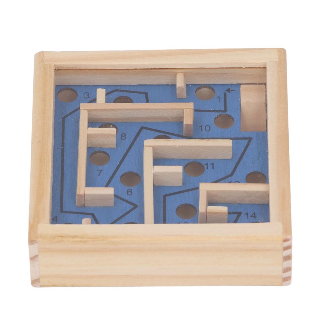 Wooden Maze Balance Game Interactive Educational Desktop Wooden Maze Mable Ball Balance Toy for