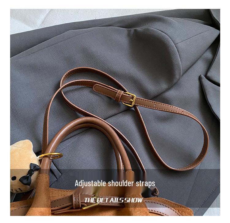 Retro Frosted Women's Crossbody Bag - 2025 Autumn/Winter Edition: Color Block Handbag, Versatile and High-End