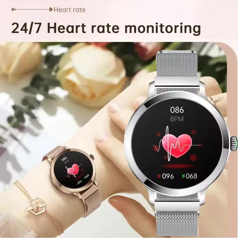 Women Smartwatch AMOLED Bluetooth Call Voice Assistant Healthy Monitoring Sport Waterproof Electronics Smart Watch