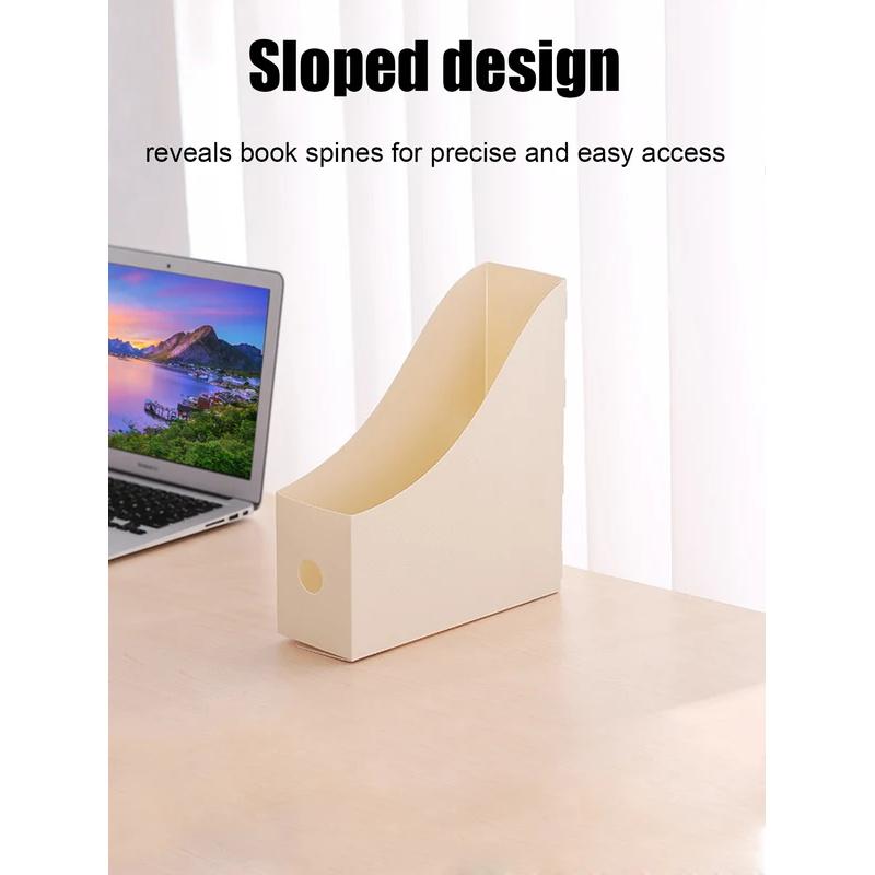 Plastic Desktop File Organizer, Student Office Document Bookends Shelf Adjustable Bookshelf Storage Box for Home School Supplies