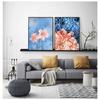 Wall Art Blue Tone Dandelion Peony Orchid Flower Oil Painting Spring Poster and Printmaking Living Room Home Decoration Pictures