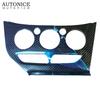 Apto para Ford Focus MK3 2012-2014 LHD Color Fibra de Carbono Acero Inoxidable Panel de Control de Aire Acondicionado Moldura LADO IZQUIERDO