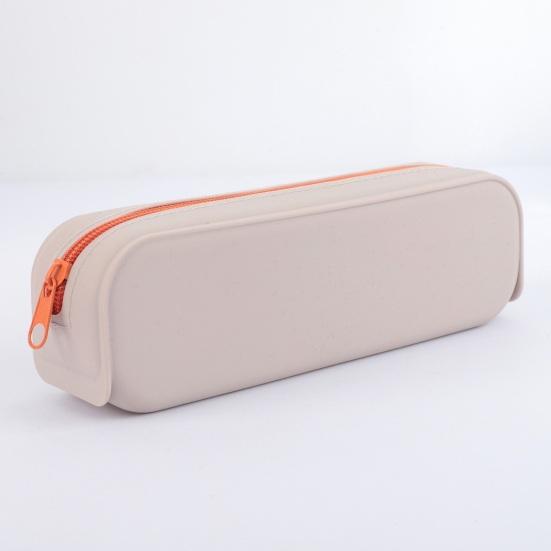 Silicone Pencil Case, Large Capacity Rectangle Pen Holder, Washable Cute Stationery Organizer for Office School