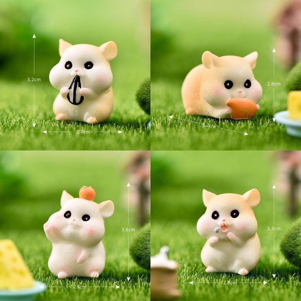 Charming Resin Hamster Ornaments Ideal For Diy Micro Landscape Projects