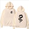 Men Dragon Printed Hoodie Autumn Winter Men Clothing Casual Harajuku Long Sleeve O-Neck Fleece Pullover Sweatshirts