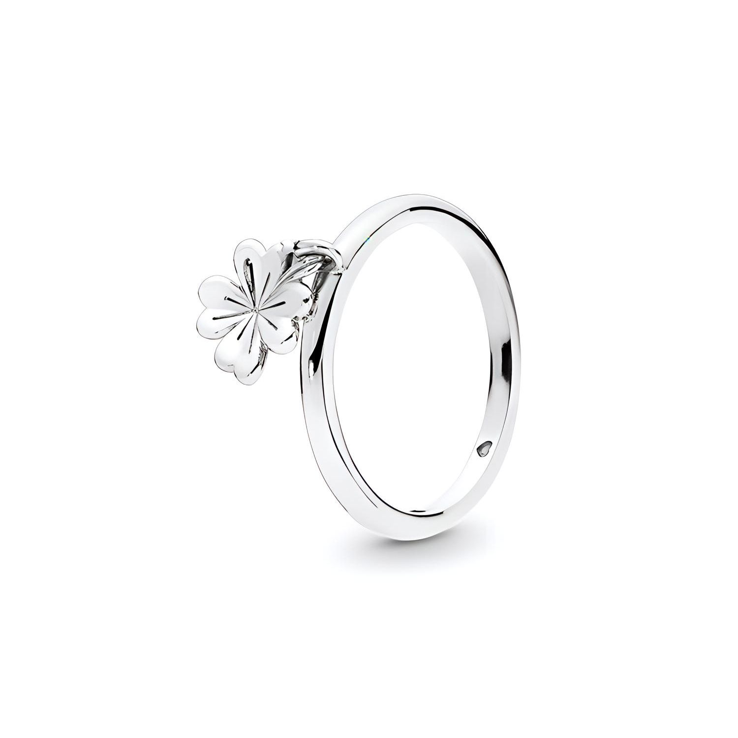 Pandora Swinging Four-Leaf Clover 925 Silver Ring Simple Fashion Personality Ring Women ring 197938 52