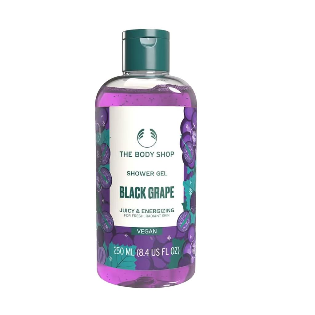 The Body Shop Black Grape Shower Gel 250 ml Refreshing Cleansing Gel for Glowing Skin