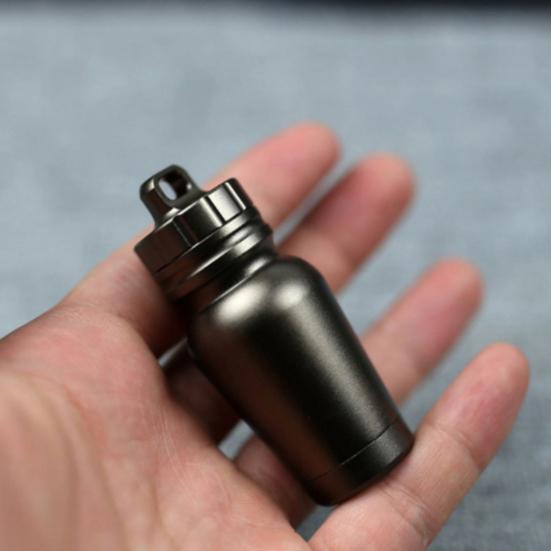 Aluminum Alloy Sealed Bottle Waterproof Capsule Pill Box Outdoor Firstaid Tool