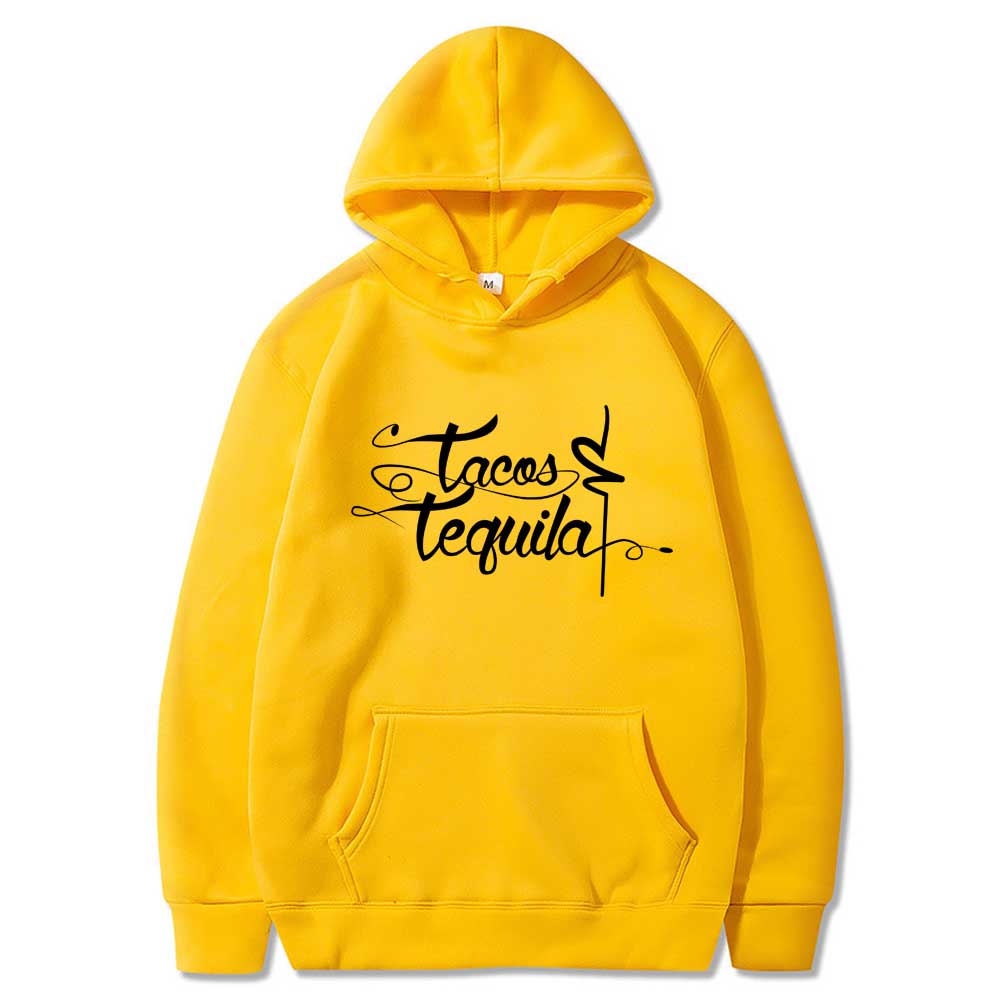 Tacos Letter Design Printed Women Hoodies Fashion Fleece Hoody Creativity Pullover Clothing Street Loose Sweatshirts Women'S