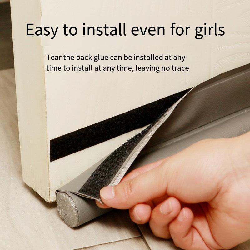 Leather Back Adhesive Door Bottom Sealing Strip Door Seam Windproof Strip Self-adhesive Single Door Bottom Strip Insect  Strip