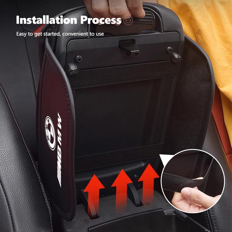sfqjm4 Car Elbow Support Cushion Pocket Armrest Height Pad Storage Bag For BMW Performance M E87 E30 E46 E28 F35 G20 E93 F20 X3 X