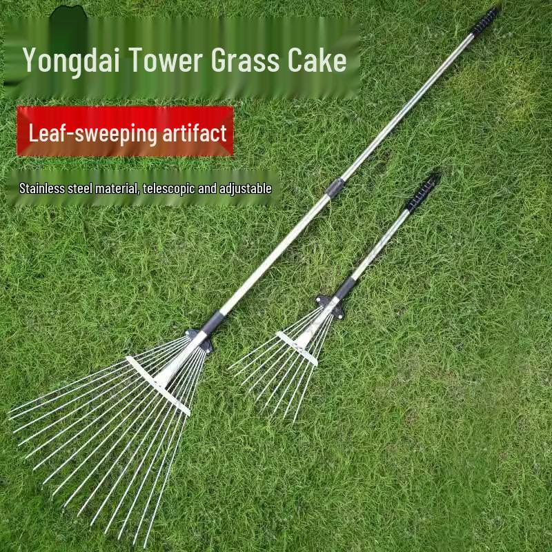 Retractable Stainless Steel Garden Rake