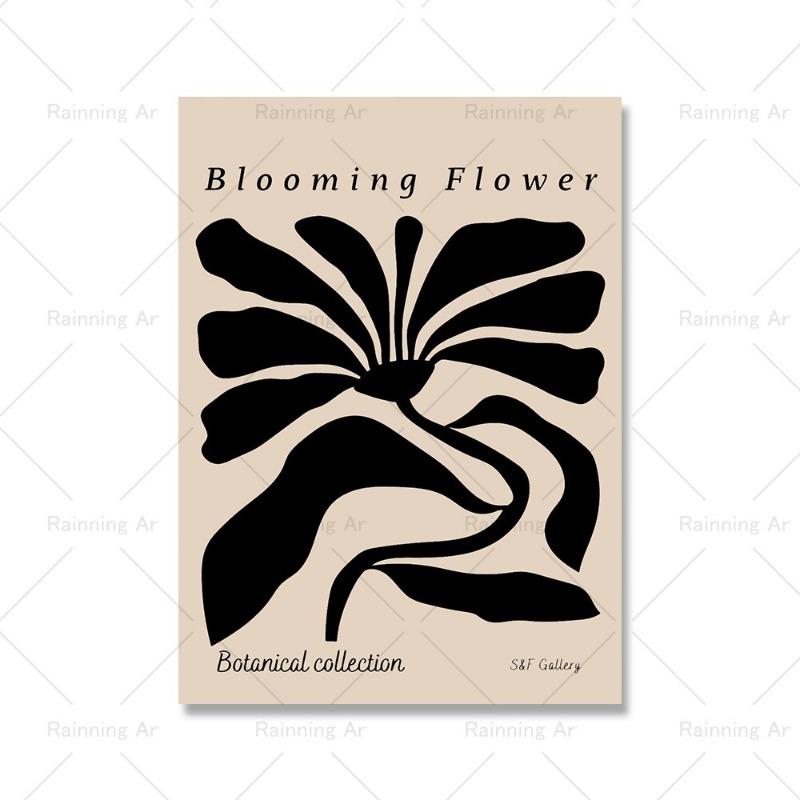 Bauhaus Black  Beige Abstract Canvas Wall Art  Picasso  Matisse Inspired Trendy Poster for Living Room Home Decor