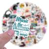 100 Music Note Stickers for Laptop, Scooter, Piano, and Suitcase Decor