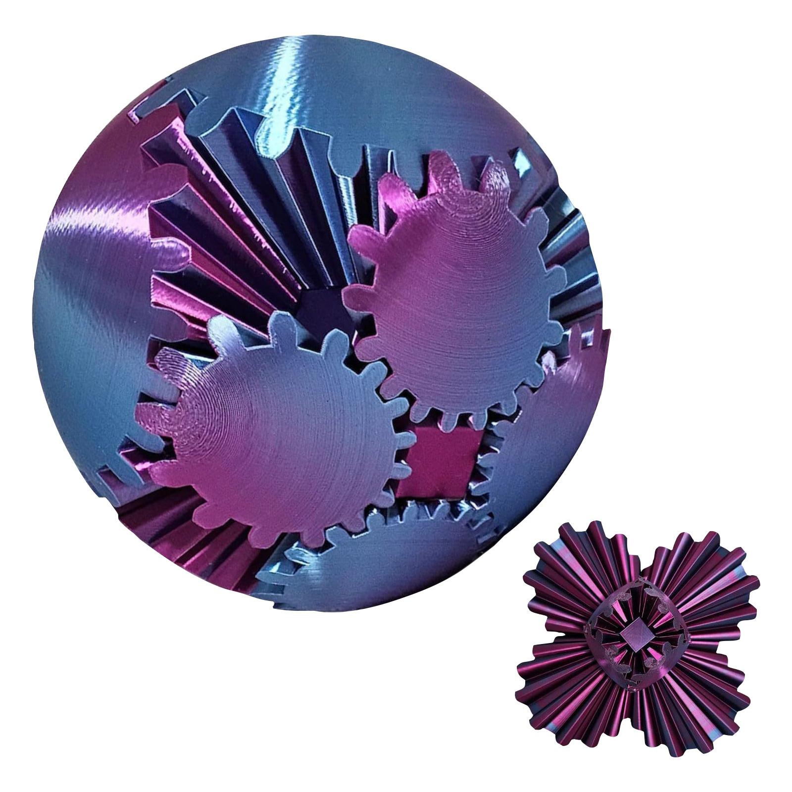 

Innovative 3D Printed Kinetic Gear Sphere Puzzle Toy Stress Relief, Brain Teaser, Unique Gift for All Ages