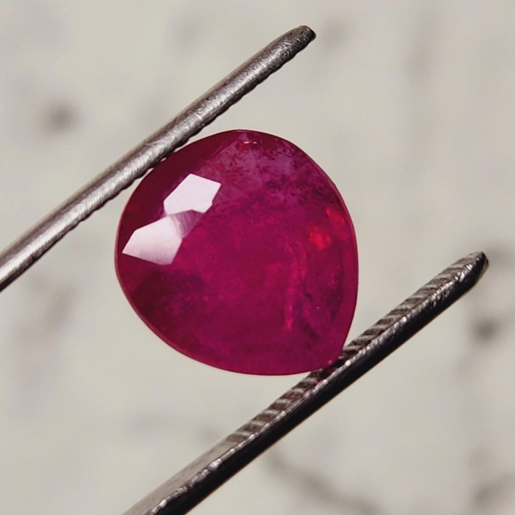 7.30 Cts Natural Mozambique Red Ruby Heart Shape Certified Heated Gemstone