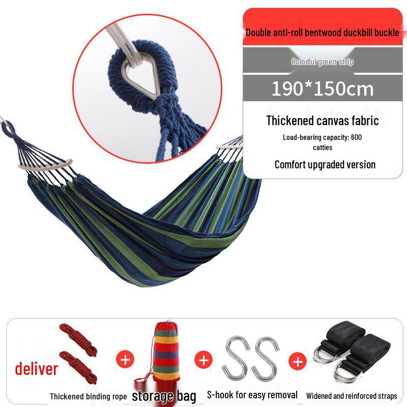 Rainbow Striped Portable Outdoor Hammock Chair for College Students