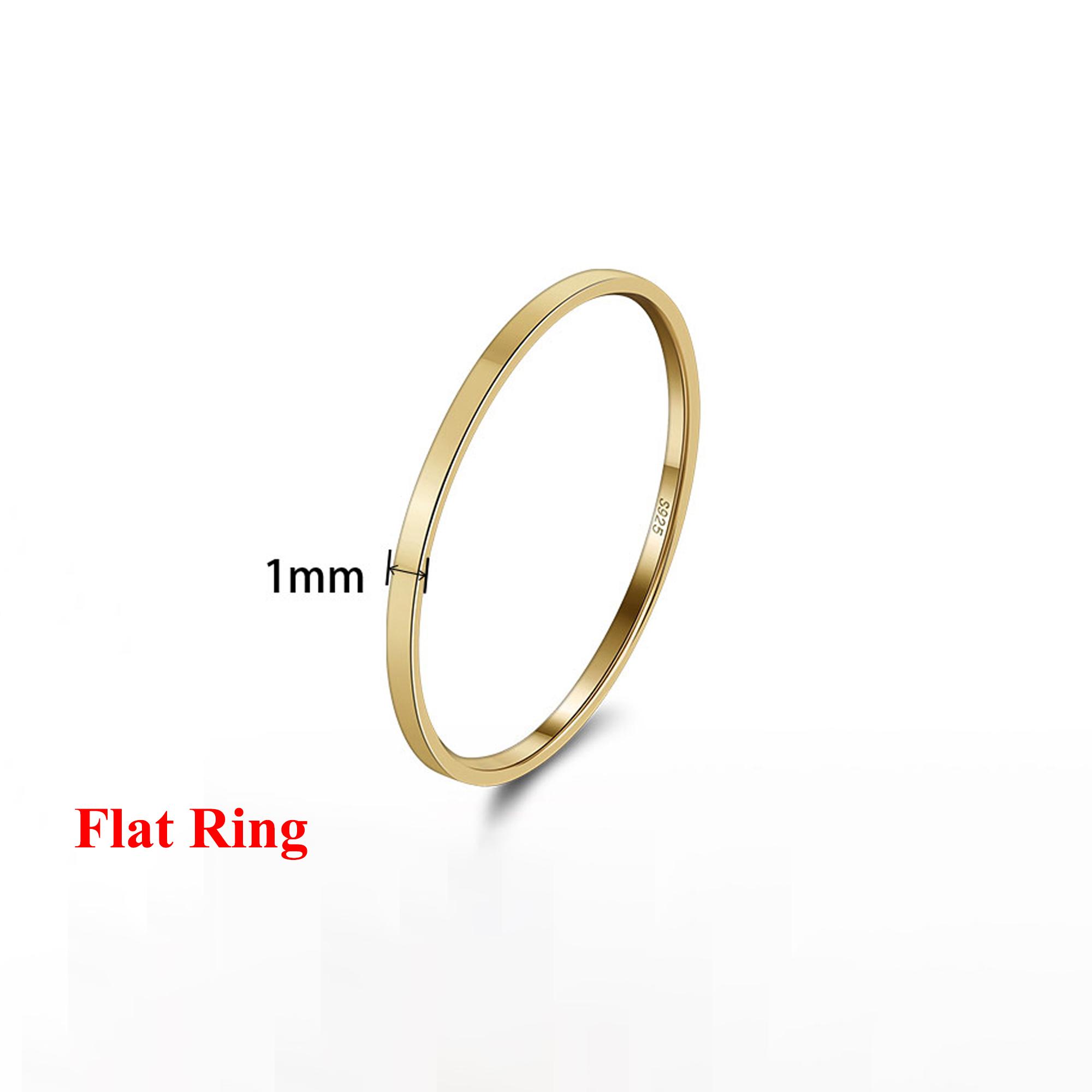 

Effie Queen Eternity Rings 925 Sterling Silver 14K Gold and Silver Color Size 5/6/7/8/9 Minimalism Design Glossy Ring Gift APR33 5