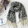 Winter Scarf for Women High End Fashion Houndstooth Shawl  Long Tassel Imitation Cashmere Men's Warm Scarf