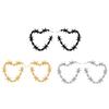 Heart And Thorn Twist Earrings Modern Korean Styles Sturdy Alloy Ear Accessories For Daily Use