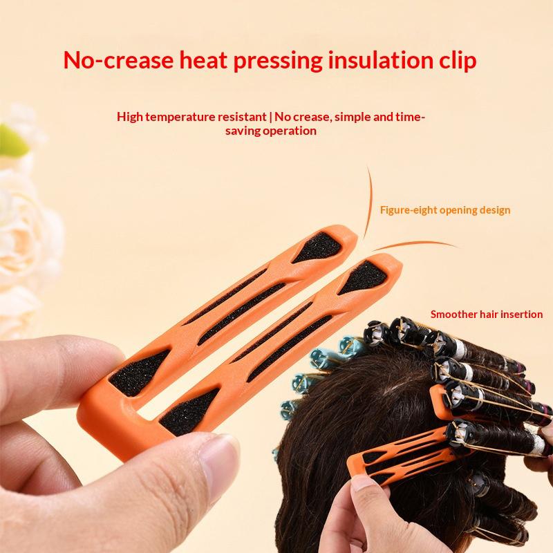12Pcs U-Shaped Professional Perming Insulation Clip High Temperature Salon Hair Perming Barber Perm Hair Pad Curly Accessory