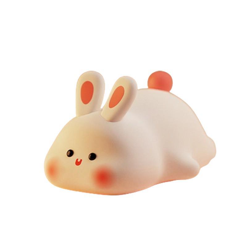 

Large Face Rabbit Night Light with Voice Control and Timer - Soft, Colorful, Cute Sleep Aid Atmosphere Light 1W
