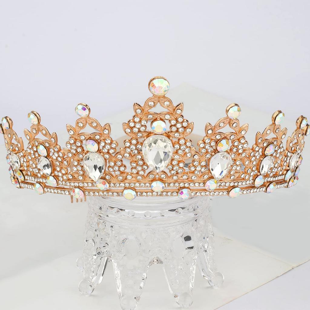 Birthday Crown with Sash for Women Girls Birthday Party Rhinestone Tiara Shoulder Wrap Set Birthday Party Props Supplies