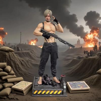 32cm Leon S Kennedy Third Generation Gk Statue Painted Game Figure Collectible Model Desktop Decoration Gift For Game Fans