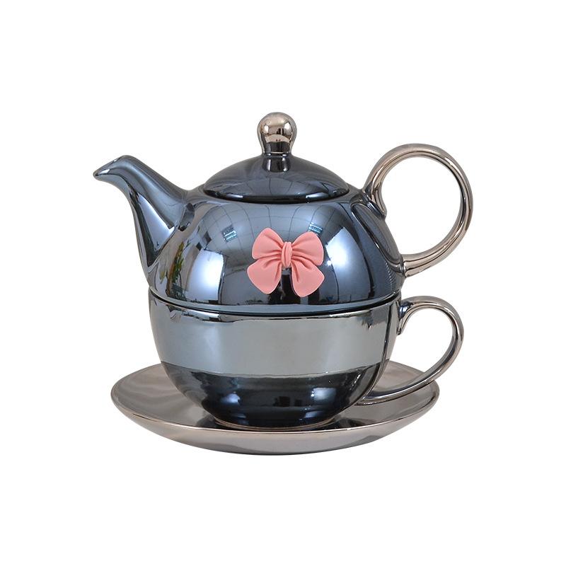 Mother and Child Tea Pot, Large Capacity Tea Pot, Household Coffee Cup and Plate, Ceramic High Appearance Afternoon Tea Cup