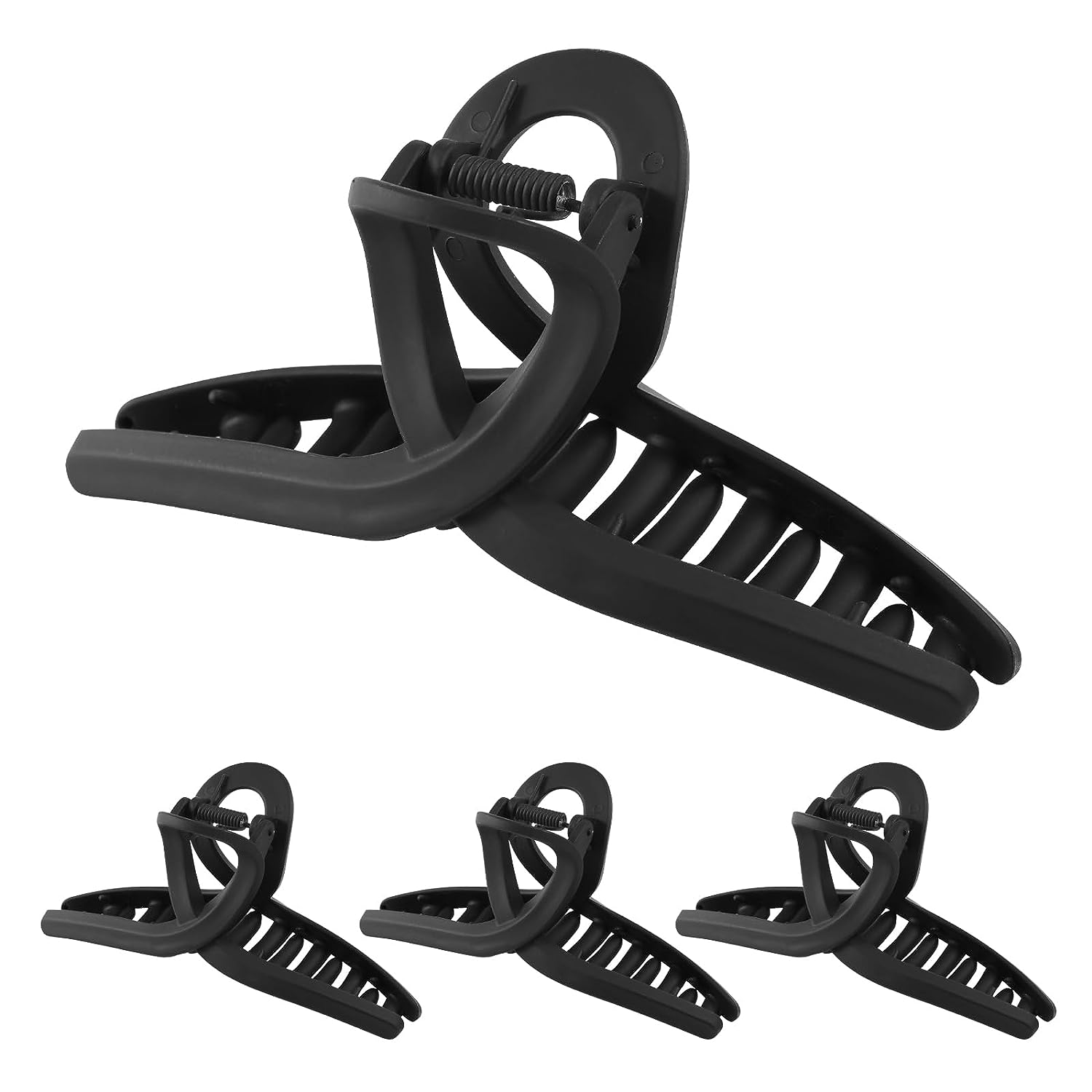 

Очень большие зажимы для когтей размером 5,1 дюйма для густых и длинных волос, 4 зажима для когтей размера Xl в упаковке, большие матовые нескользящие заколки для волос для женщин