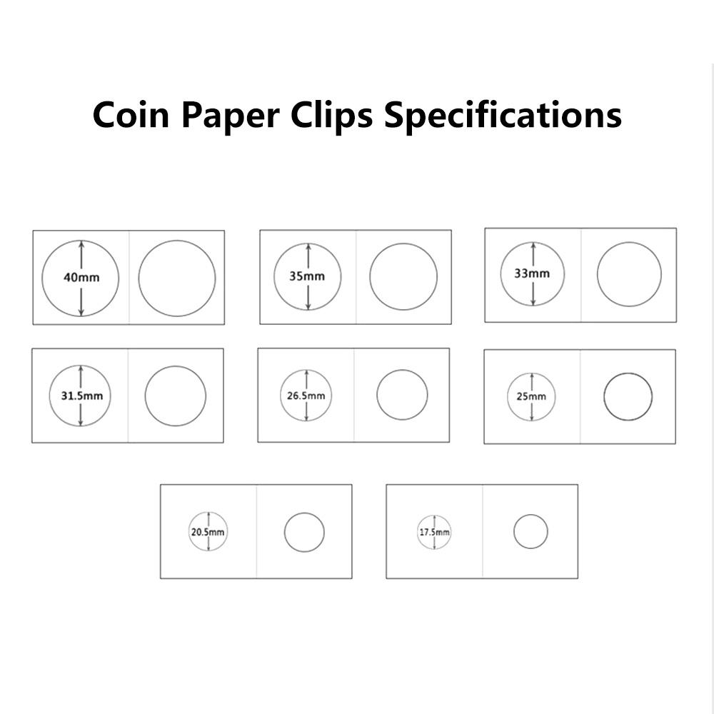 50 buc. Suporturi pătrate de monede din carton Suporturi pentru monede Suporturi pentru monede 17,5 mm-40 mm Suporturi pentru monede Clip de depozitare Suporturi pentru monede Capac pentru depozitare