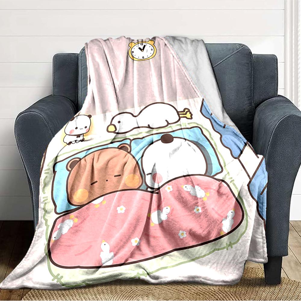 1pc Yier BuBu Bear3 Blanket, Gift, for Men and Women, Soft Blanket, Good for Sofa Bed Couch Travel, Lightweight Flannel Blanket