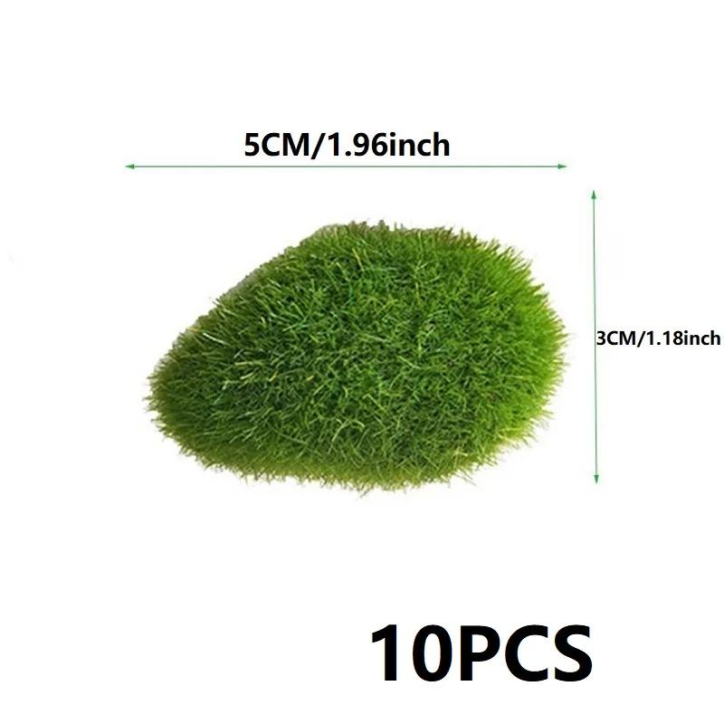 

10Pcs Artificial Moss Rocks Green Moss Balls for Garden Flower Pot Micro Landscape Decoration