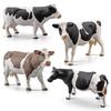 Realistic Cow Model Set: Black & White Cow, Yellow Spotted Cow, Simmental Cow Ornaments