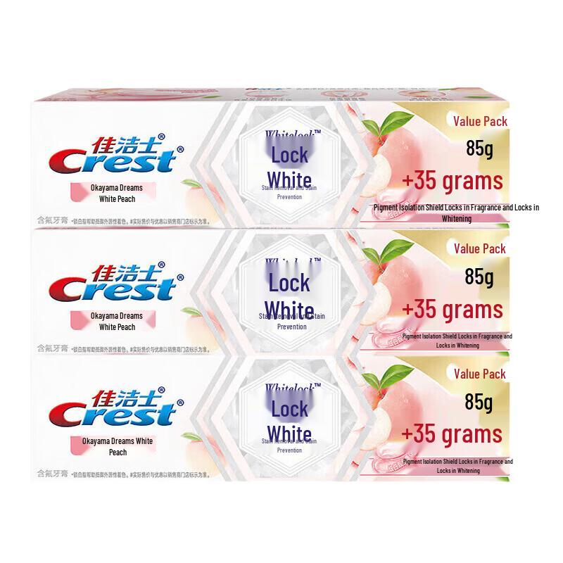 Crest Whitening Toothpaste Peach Flavor Value Pack
