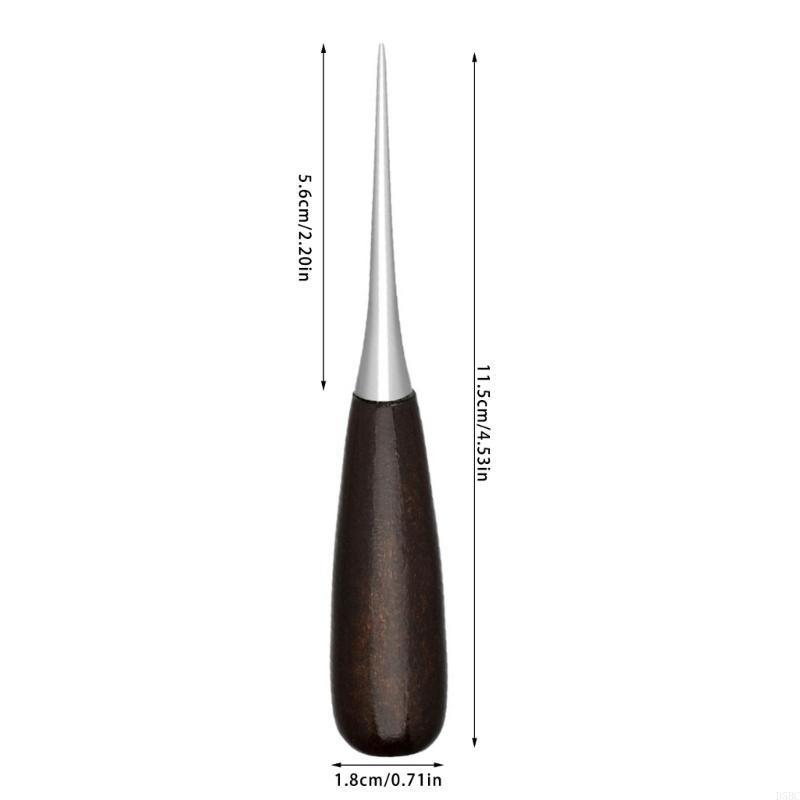 10Pcs Professional Leather Punching Tool Handle Leather Sewing Awl Tool