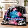 Billie Eilish Custom Name Flannel Throw Blanket Soft Warm for Sofa Bed Indoor Home Use