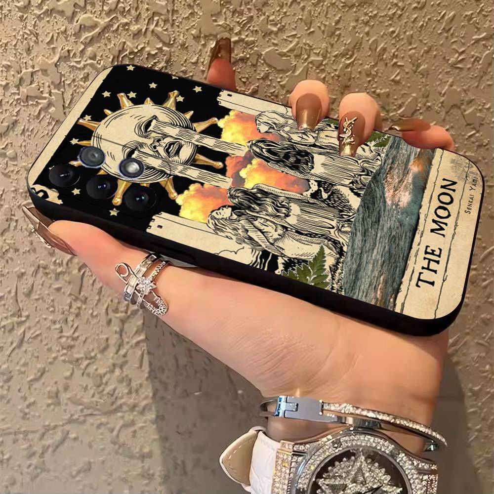 Tarot Phone Case For Samsung Galaxy A13,A21s,A22,A31,A32,A52,A53,A71,A80, Soft Black Cover
