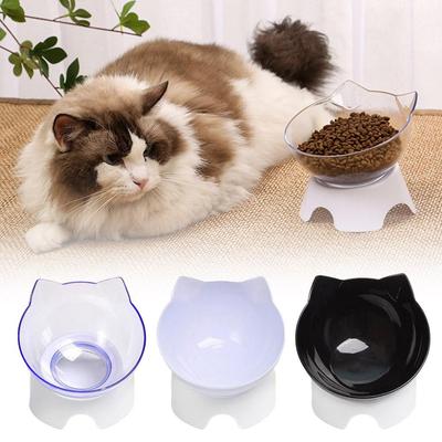 Pet Food Basin With Stand Tall Plastic Bowl For Cats And Dogs,Non-Slip Neck ,Base Protection Pet Supplies FeedersKitten Sup X0H9