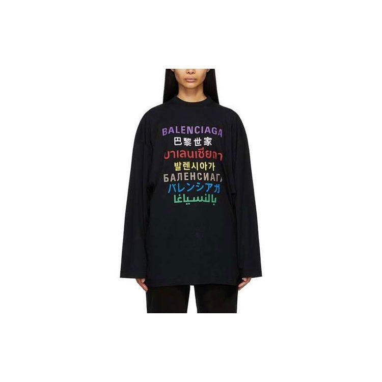 Balenciaga Languages X Large Fit Longsleeve T Shirt 641667TJVI32771