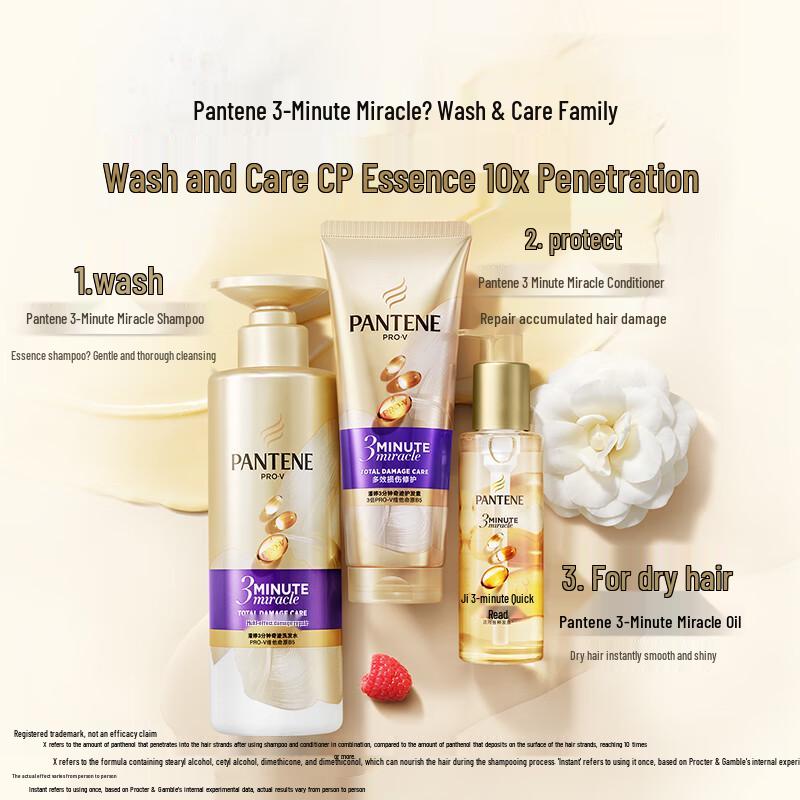 Pantene 3-Minute Miracle Damage Repair Shampoo & Conditioner Set
