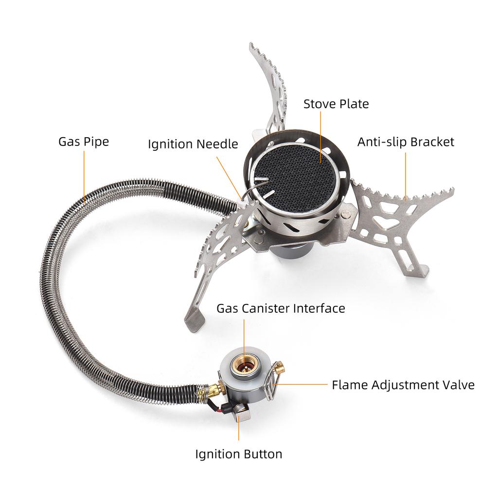 Camping Stove Portable Gas Stove for Outdoor Hiking Lightweight and Foldable