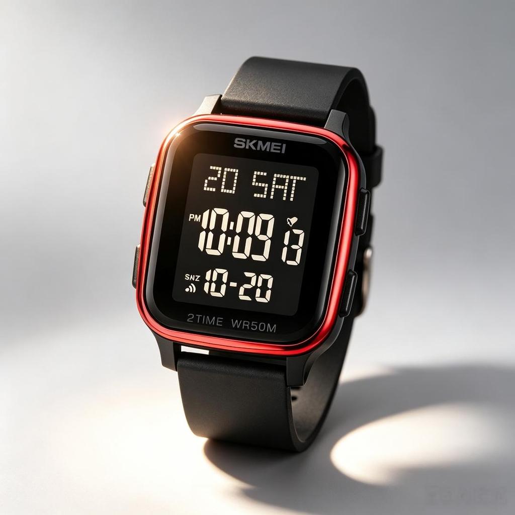 Men's Digital Watch SKMEI Square 50M Waterproof Sports 1858