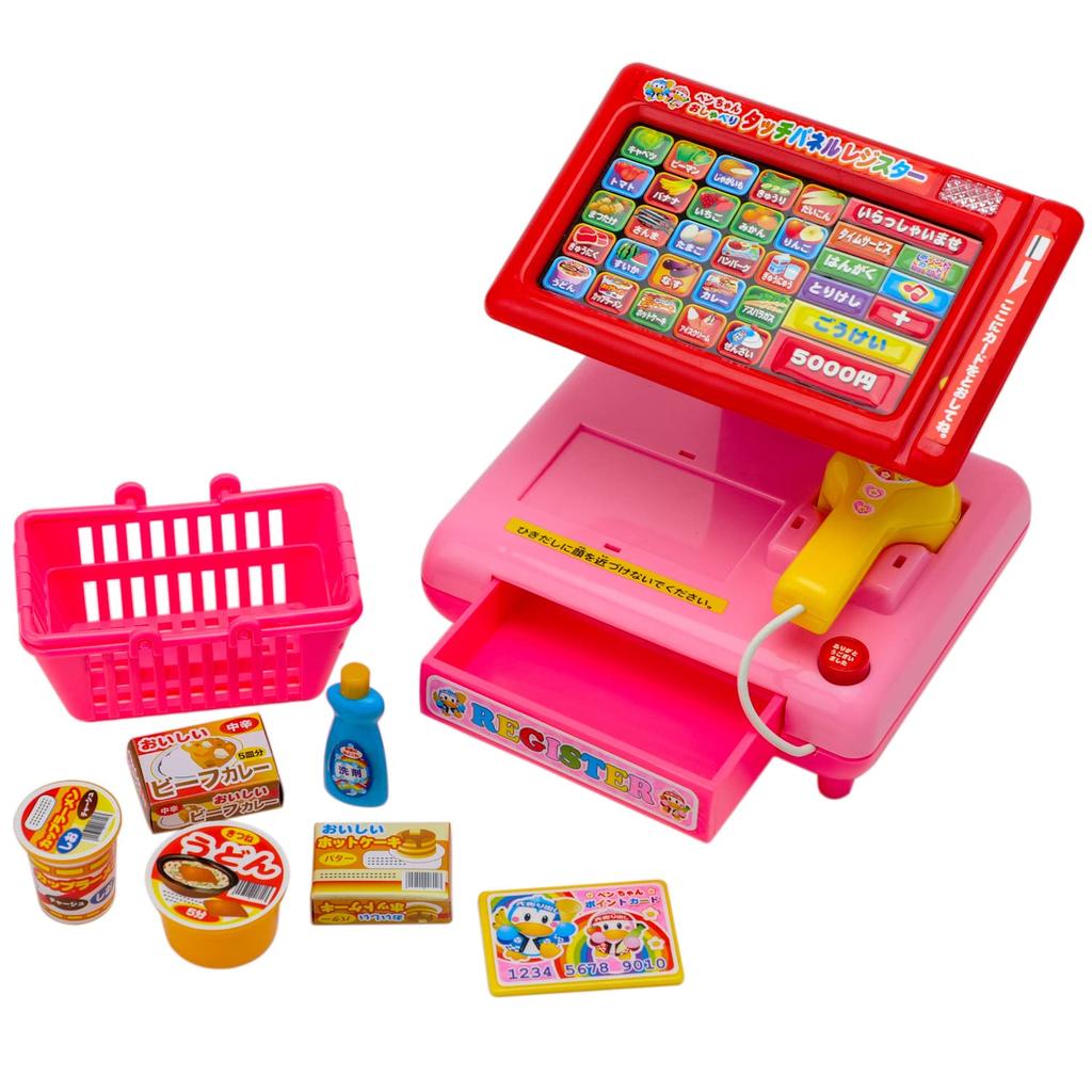Tsuyama Pen-chan Toy Talking Touch Panel Cash Register A096 Pink