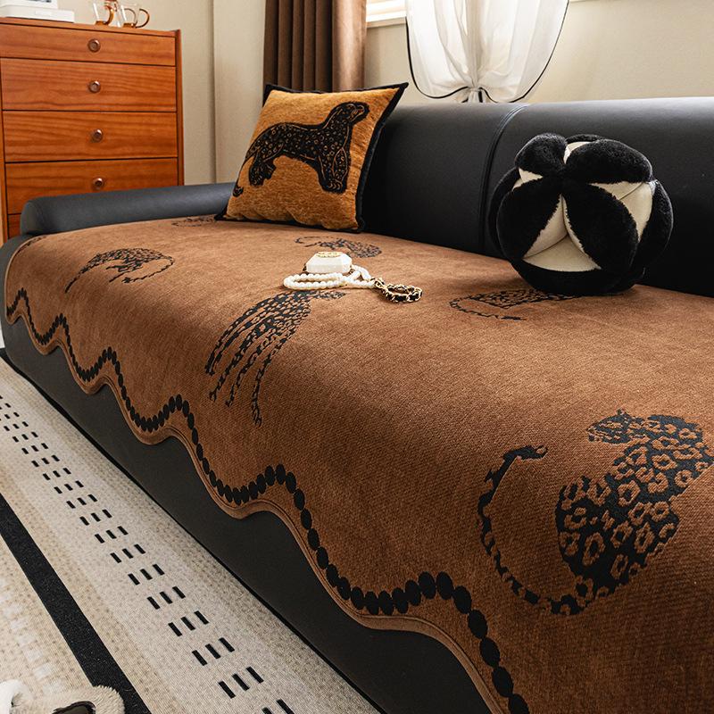 

Special-Shaped Sofa Cushion Universal In All Seasons New Sofa Seat Cushion Non-Slip Straight Row Light Luxury High-End Cover Cloth Towel 90*70cm